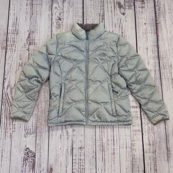 The North Face Jackets & Blazers - The North Face 550 Down Jacket Women L Powder Blue Quilted Puffer VTG Gorpcore